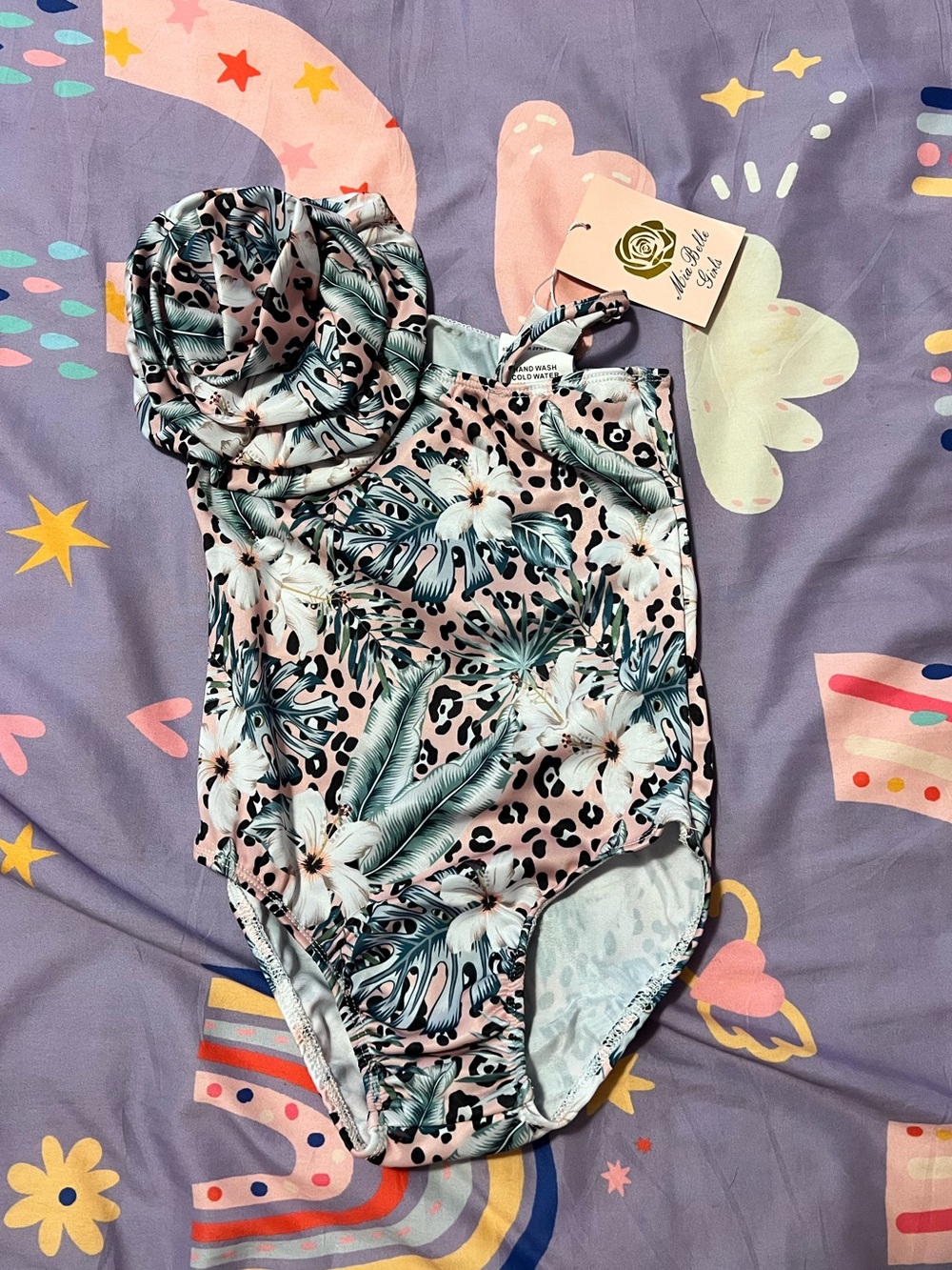 Adorable swimsuit, leopard and floral! NWT